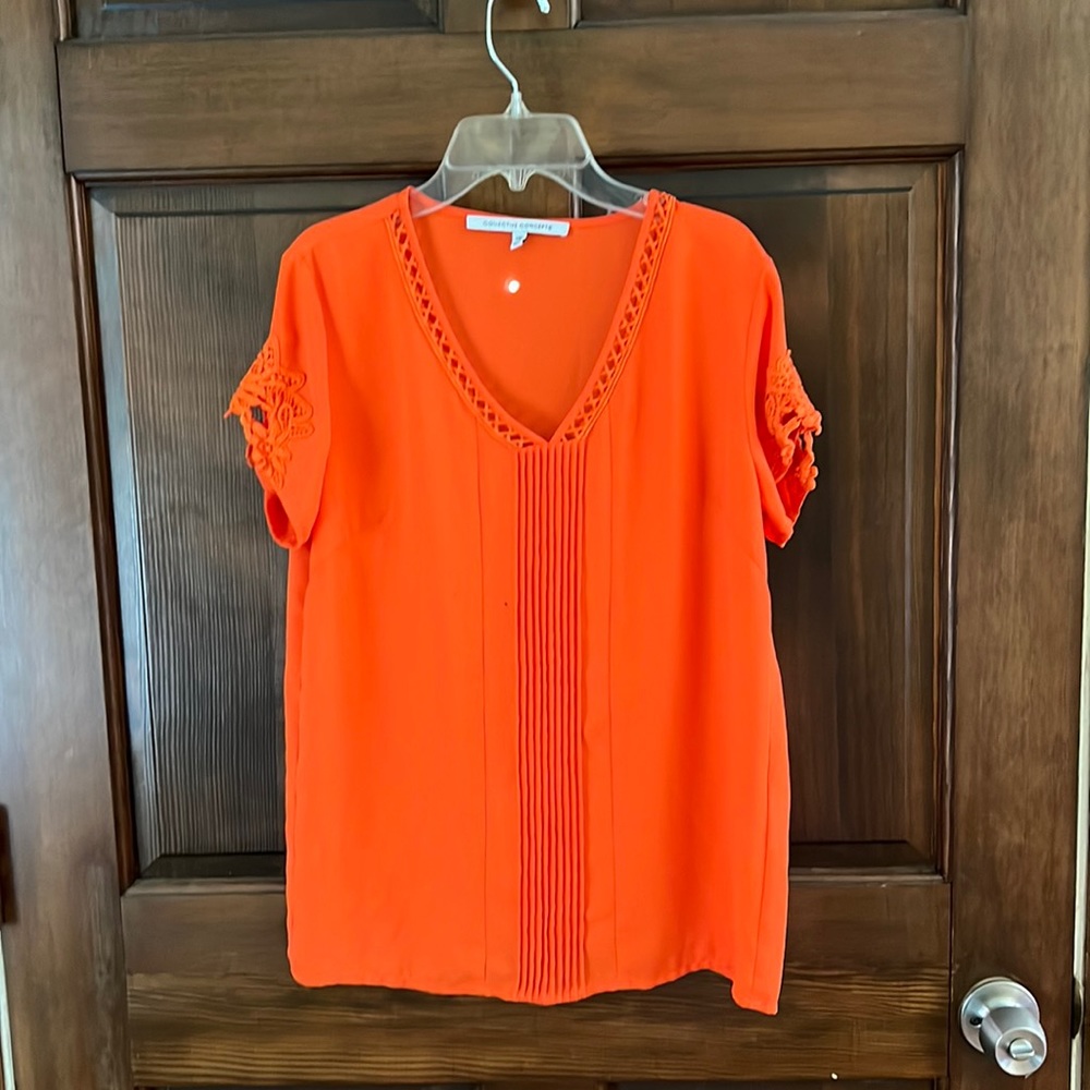 Collective Concepts MP orange top embellished sleeves
